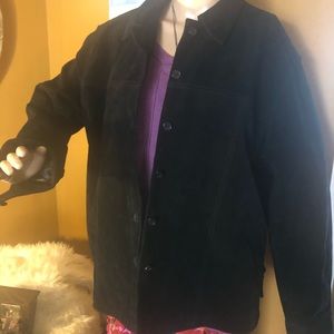 NWOT Black Suede Coat